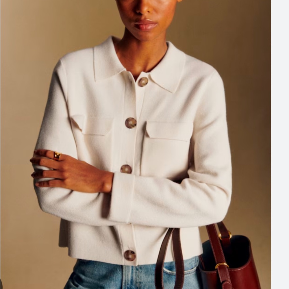 Sezane Cream cardigan